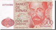 Spanien 2000 Pesetas Geldschein, 1980-07-22, KM:159, SS+ -