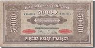 Polen 50,000 Marek Geldschein, 1922-10-10, KM:33, SS -