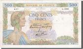 Frankreich 500 Francs Geldschein, 1941-01-09, S, Fayette:32.12, KM:95a -
