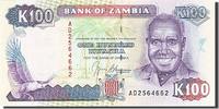 Sambia 100 Kwacha Geldschein, Undated (1991), KM:34a, UNZ -