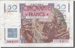 Frankreich 50 Francs Geldschein, 1946-03-28, SS, Fayette:20.2, KM:127a -