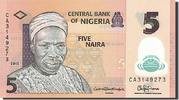 Nigeria 5 Naira Geldschein, 2015, UNZ -
