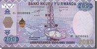Ruanda 2000 Francs Geldschein, 2014, UNZ -