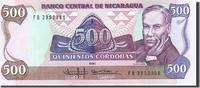 Nicaragua 500 Cordobas Geldschein, 1985, KM:155, UNZ- -
