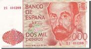 Spanien 2000 Pesetas Geldschein, 1980-07-22, KM:159, SS+ -