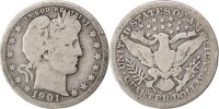Vereinigte Staaten Quarter Münze, Barber Quarter, U.S. Mint, New -