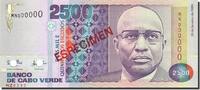 Cape Verde 2500 Escudos Geldschein, 1989-01-20, KM:61s, UNZ -