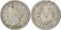 Vereinigte Staaten 5 Cents Münze, Liberty Nickel, Philadelphia, SS -