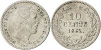 Niederlande 10 Cents Münze, William III, SS, Silber, KM:80 -