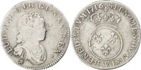 Frankreich 12 Sols, 1/10 ECU Münze, Louis XV, 1/10 Écu Vertugadin -