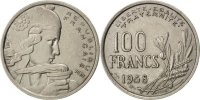 Frankreich 100 Francs Münze, Cochet, SS, Copper-nickel, KM:919.1 -