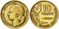 Frankreich 10 Francs Münze, Guiraud, S, Aluminum-Bronze, KM:915.1 -