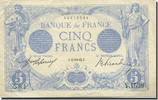 Frankreich 5 Francs Bleu, 1913-01-11, VZ, Fayette:2.13, KM:70 -