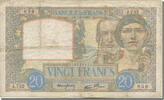 Frankreich 20 Francs Science et Travail, 1940-08-01, SGE+ -