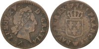 Frankreich Liard Münze, Louis XV, Liard à la vieille tête, Lille, S -