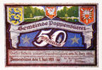 Deutschland 50 Pfennig Geldschein, Poppenbüttel, Rivière 1921 UNZ- Mehl:1068.1 -