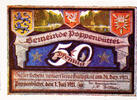 Deutschland 50 Pfennig Geldschein, Poppenbüttel, écluse, 1921 UNZ- Mehl:1068.1 -