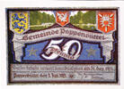 Deutschland 50 Pfennig Geldschein, Poppenbüttel, bateau, 1921 UNZ- Mehl:1068.1 -