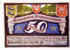 Deutschland 50 Pfennig Geldschein, Poppenbüttel, Blason, 1921 UNZ- Mehl:1068.1 -