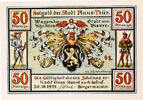 Deutschland 50 Pfennig Geldschein, Plaue Thür., ruine, 1921 UNZ- Mehl:1062.1 -