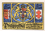 Deutschland 1 Mark Geldschein, Philippsthal, Eglise 1921 UNZ- Mehl:1058.1 -