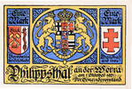 Deutschland 1 Mark Geldschein, Philippsthal, château, UNZ- Mehl:1058.1 -
