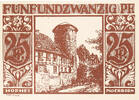 Deutschland 25 Pfennig Geldschein, Paderborn, tour, 1921 UNZ- Mehl:1043.5 -