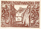 Deutschland 25 Pfennig Geldschein, Paderborn, rue 1921-11-10, UNZ- Mehl:1043.5 -