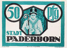 Deutschland 50 Pfennig Geldschein, Paderborn, château, 1921 UNZ- Mehl:1043.1 -