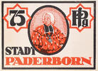 Deutschland 75 Pfennig Geldschein, Paderborn, statue 1921 UNZ- Mehl:1043.1 -
