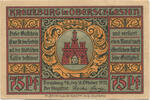 Deutschland 75 Pfennig Geldschein, Kreuzburg, rue 1921-10-18, UNZ- Mehl:744.2 -