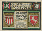 Deutschland 50 Pfennig Geldschein, Paderborn, Blason, 1921 UNZ- Mehl:1043.2 -