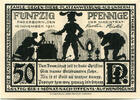 Deutschland 50 Pfennig Geldschein, Paderborn, personnage 1921 UNZ- Mehl:1043.4 -