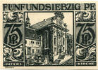 Deutschland 75 Pfennig Geldschein, Paderborn, Batiment, 1921 UNZ- Mehl:1043.4 -
