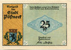 Deutschland 25 Pfennig Geldschein, Possneck, Usine, UNZ-, Mehl:1066.6 -