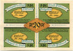 Deutschland 20 Pfennig Geldschein, Possneck, Texte, UNZ-, Mehl:1066.6 -