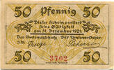 Deutschland 50 Pfennig Geldschein, Klein-Nordende-Lieth, 50 Pfennig 1921 UNZ- Mehl:706.1a -