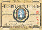 Deutschland 25 Pfennig Geldschein, Kappeln, Blason 1920-07-06, UNZ- Mehl:677.1 -