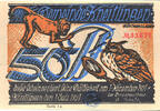 Deutschland 50 Pfennig Geldschein, Kneitlingen, singe 1921 UNZ- Mehl:710.1 -