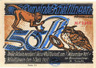 Deutschland 50 Pfennig Geldschein, Kneitlingen, hibou 1921 UNZ- Mehl:710.1 -