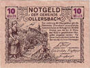 Österreich 10 Heller Geldschein, Ollersbach, ferme 1920, UNZ- Mehl:FS 709a -