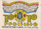 Deutschland 10 Pfennig Geldschein, Laage, paysage, 1922 UNZ- Mehl:FS 754.1 -