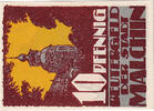 Deutschland 10 Pfennig Geldschein, Malchin, Eglise, 1921 UNZ- Mehl:862.1 -