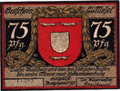 Deutschland 75 Pfennig Geldschein, Wesel, personnage, UNZ-, Mehl:1409.1a -