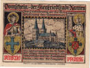 Deutschland 50 Pfennig Geldschein, Xanten, château 1921 UNZ- Mehl:1464.1b -
