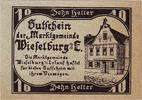Deutschland 10 Pfennig Geldschein, Wieselburg, Blason 1920 UNZ- Mehl:1231a -
