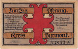 Deutschland 50 Pfennig Geldschein, Pyrmont, jardin 1921-02-02 UNZ- Mehl:1085.1 -
