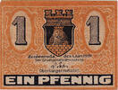Deutschland 1 Pfennig Geldschein, Zeulenroda, Lion 1920-01-01, UNZ- Mehl:Z8.8a -