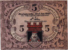 Deutschland 5 Pfennig Geldschein, Zeulenroda, Blason 1920 UNZ- Mehl:Z8.8a -