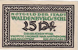 Deutschland 25 Pfennig Geldschein, Waldenburg, paysage, UNZ- -